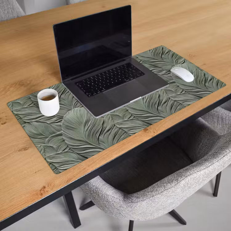 Bureau onderlegger - Bladeren - Textuur - Groen — 3