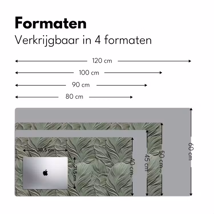 Bureau onderlegger - Bladeren - Textuur - Groen — 8