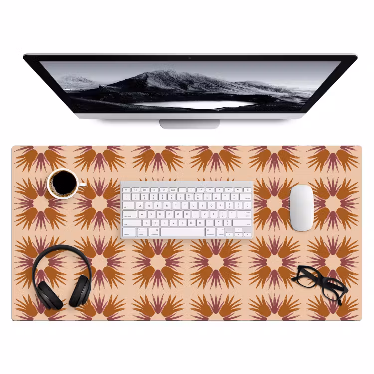Bureau onderlegger - Ornament - Patroon - Oker — 4