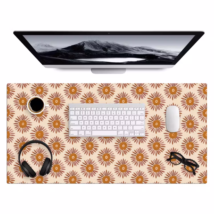 Bureau onderlegger - Patroon - Retro - Bruin — 4