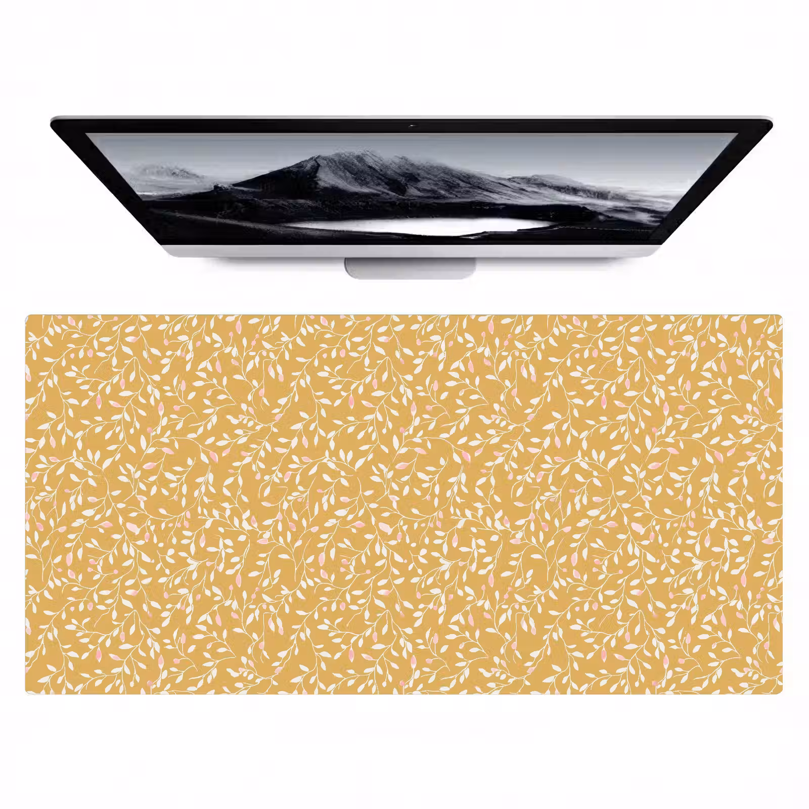 Bureau onderlegger - Takjes - Patroon - Oker — 1