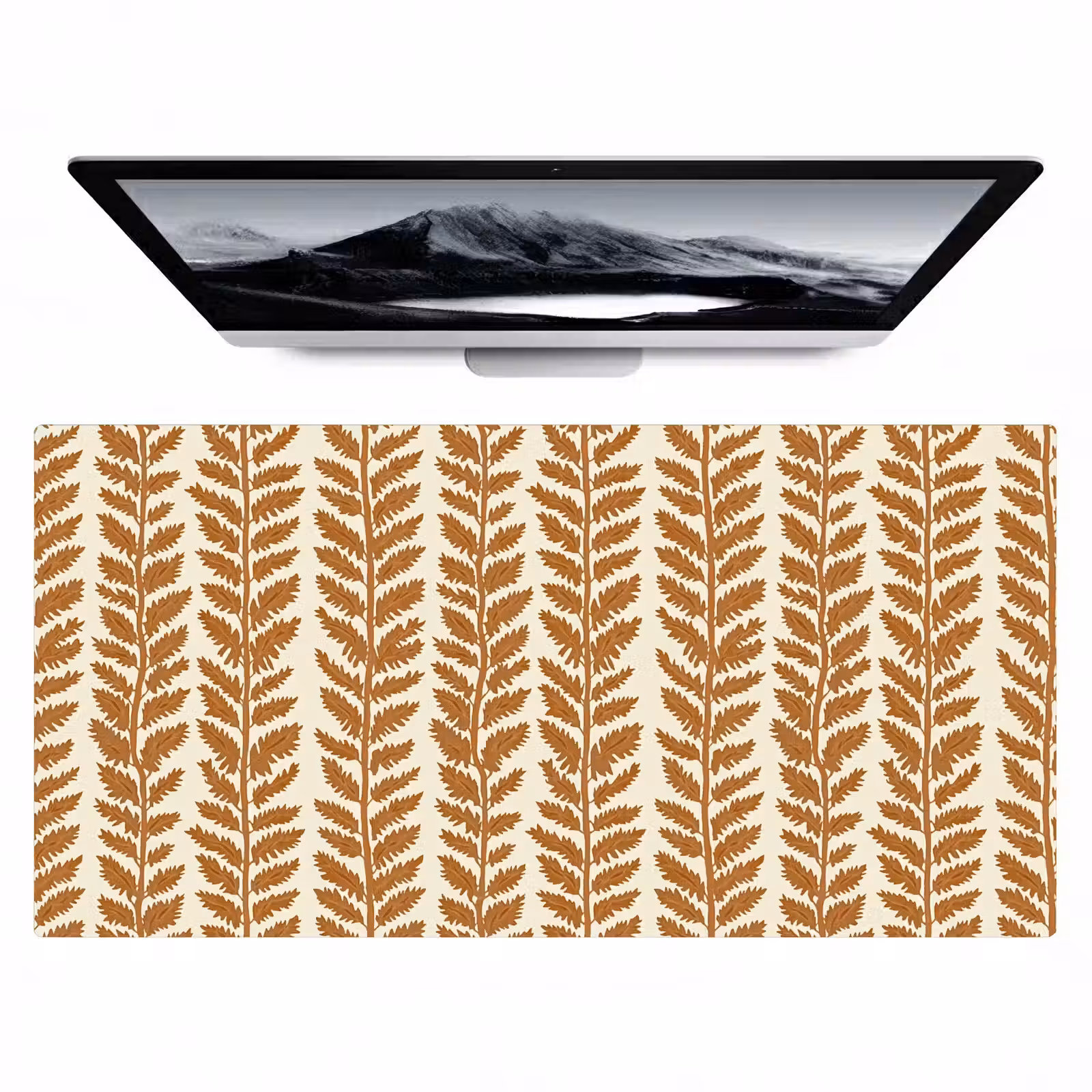 Bureau onderlegger - Textuur - Bladeren - Oker — 1