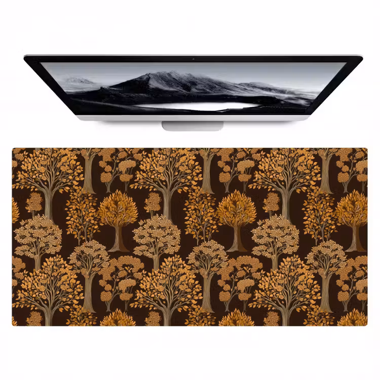 Bureau onderlegger - Bomen - Patroon - Bruin — 1