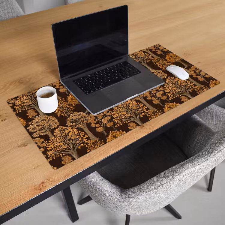Bureau onderlegger - Bomen - Patroon - Bruin — 3