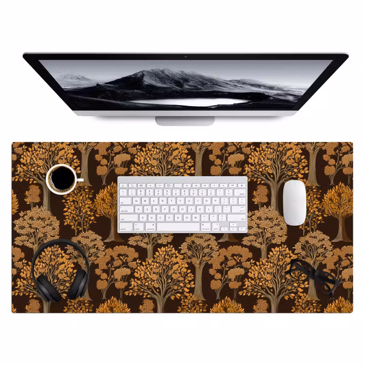Bureau onderlegger - Bomen - Patroon - Bruin — 4