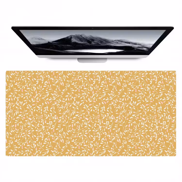 Bureau onderlegger - Takjes - Patroon - Oker — 1