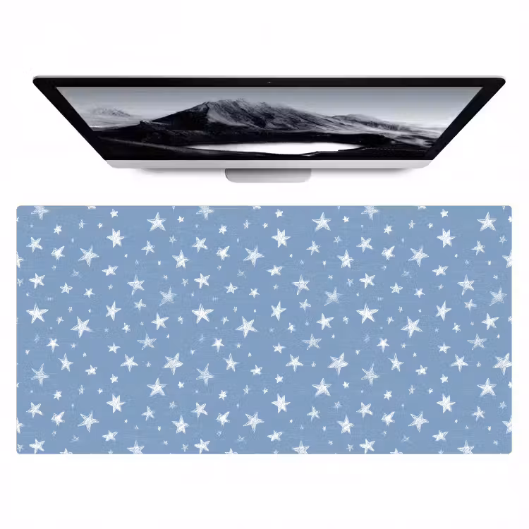Bureau onderlegger - Sterretjes - Patroon - Blauw — 1