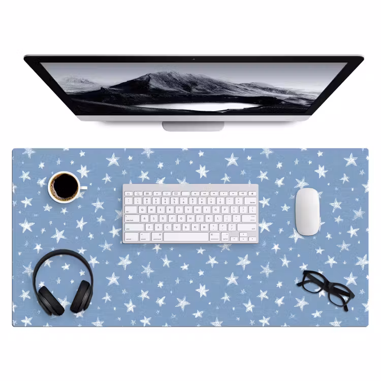 Bureau onderlegger - Sterretjes - Patroon - Blauw — 4