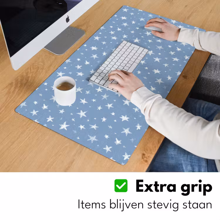 Bureau onderlegger - Sterretjes - Patroon - Blauw — 6