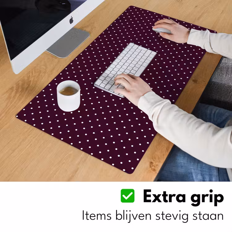 Bureau onderlegger - Stippen - Modern - Paars — 6
