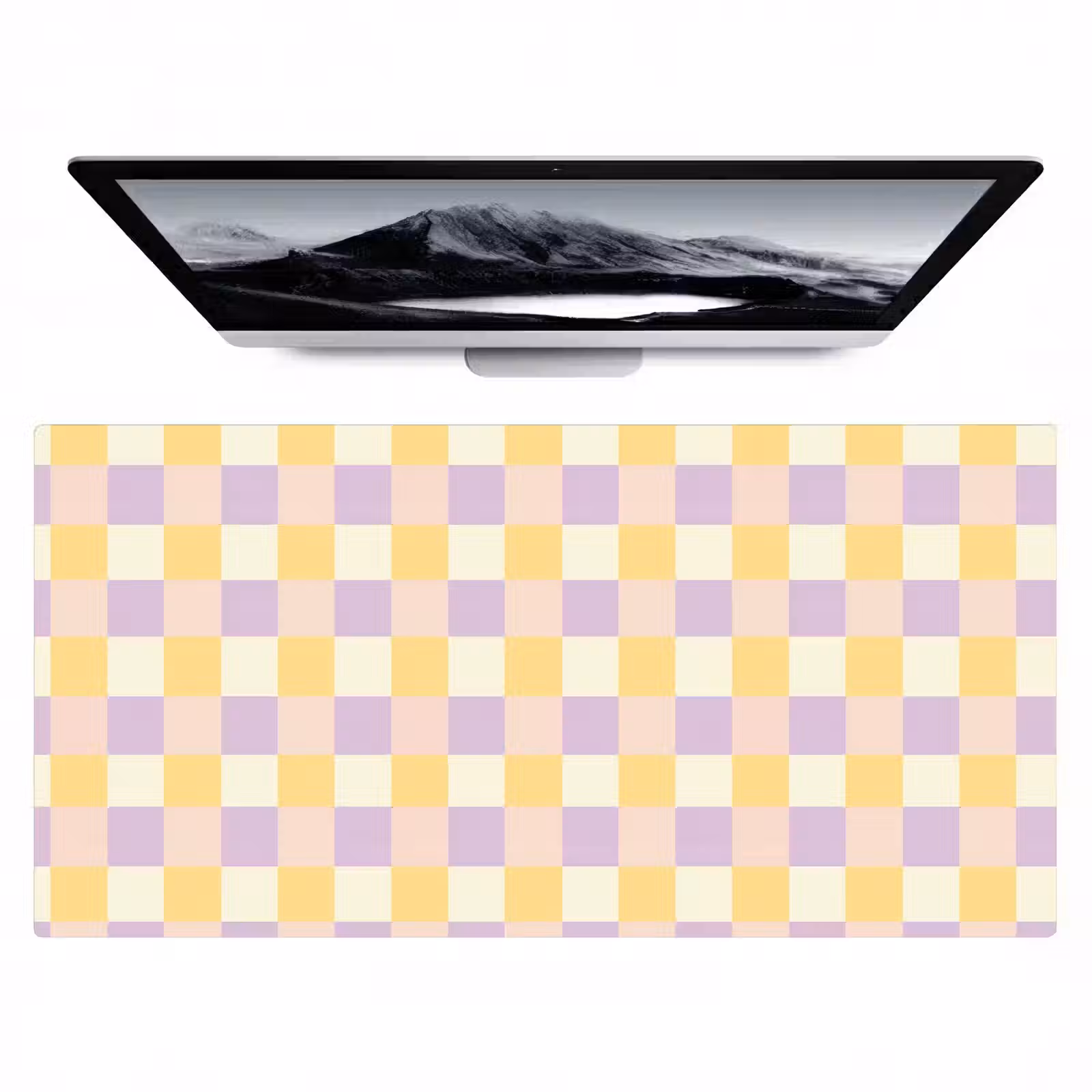 Bureau onderlegger - Blokjes - Lila - Geel — 1