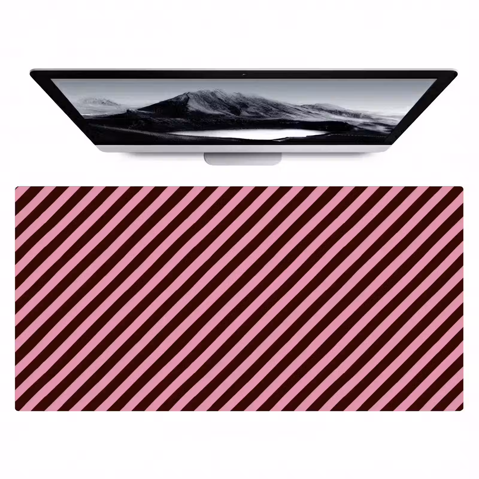 Bureau onderlegger - Strepen - Roze - Bruin — 1