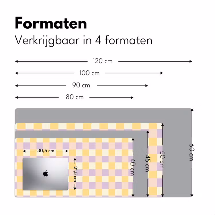 Bureau onderlegger - Blokjes - Lila - Geel — 8