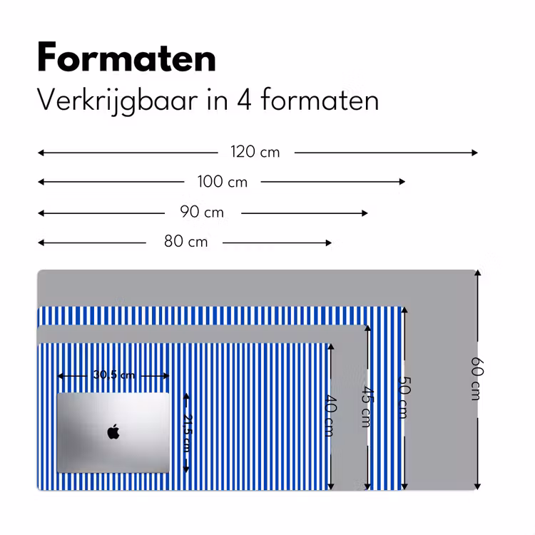 Bureau onderlegger - Klassiek - Strepen - Blauw — 8