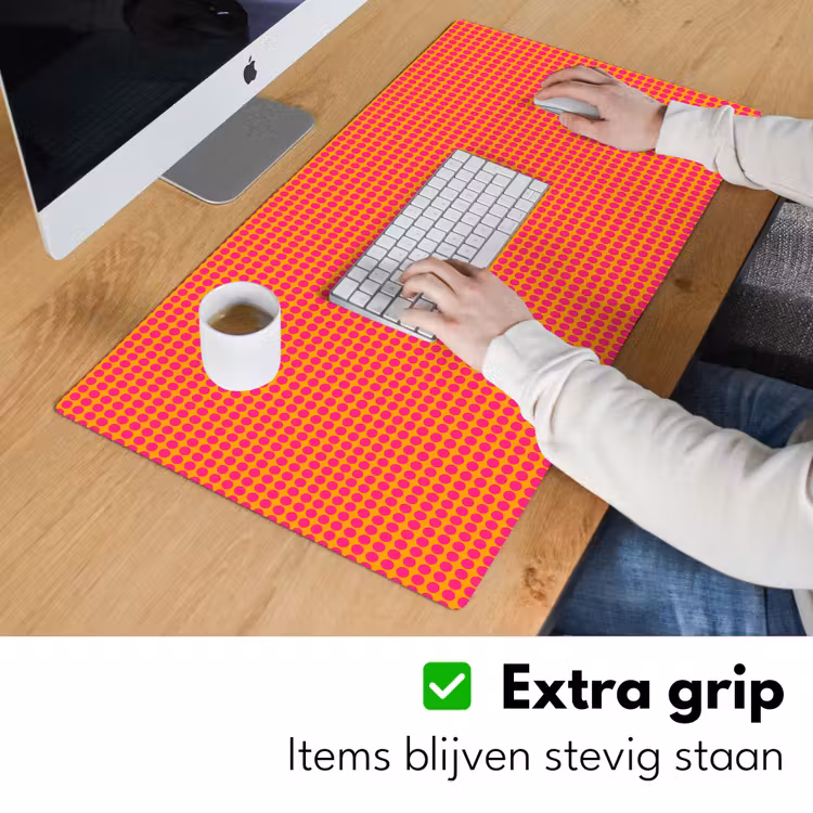 Bureau onderlegger - Modern - Stippen - Oranje — 6