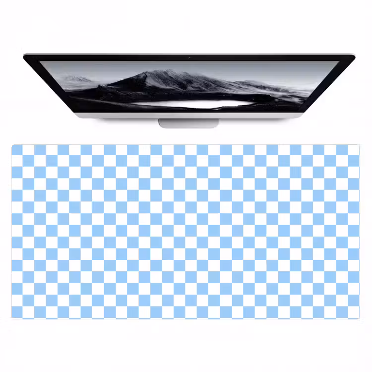 Bureau onderlegger - Schaakbord - Klassiek - Blauw — 1
