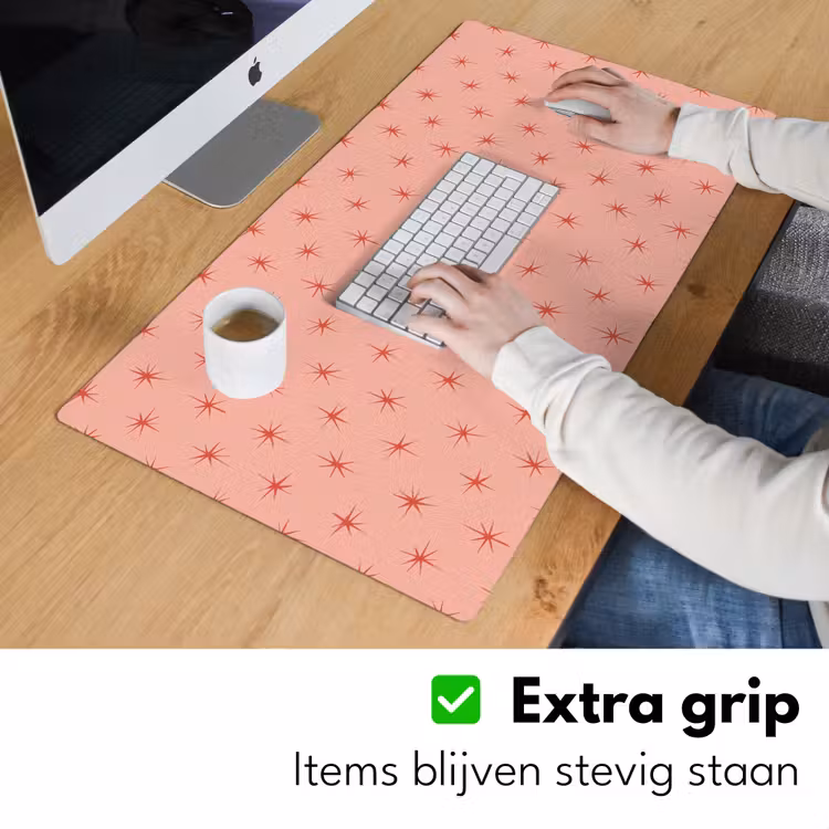Bureau onderlegger - Sterretjes - Patroon - Oranje — 6