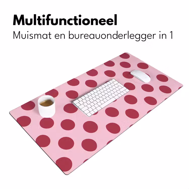 Bureau onderlegger - Stippen - Patroon - Bordeaux — 7