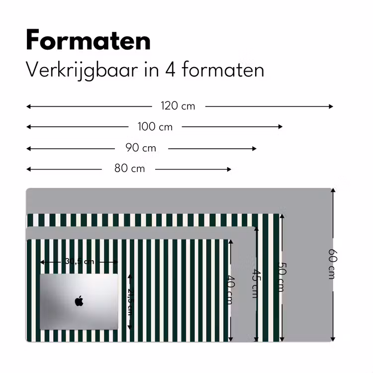 Bureau onderlegger - Strepen - Klassiek - Groen — 8