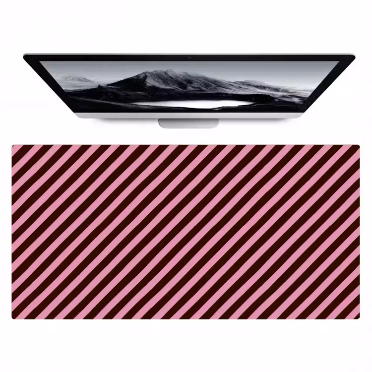 Bureau onderlegger - Strepen - Roze - Bruin — 1