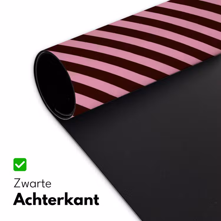 Bureau onderlegger - Strepen - Roze - Bruin — 5