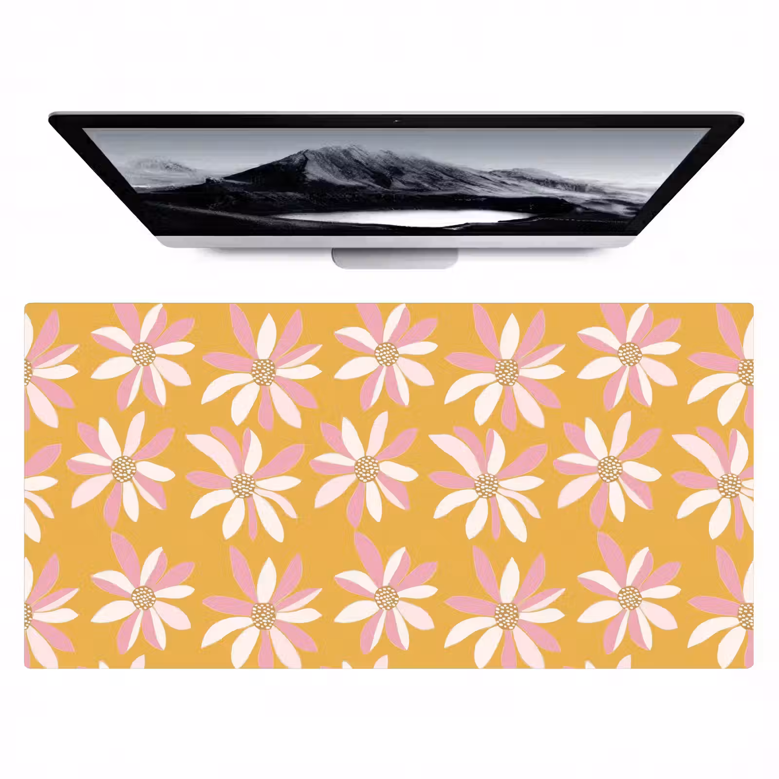 Bureau onderlegger - Bloemen - Modern - Geel — 1