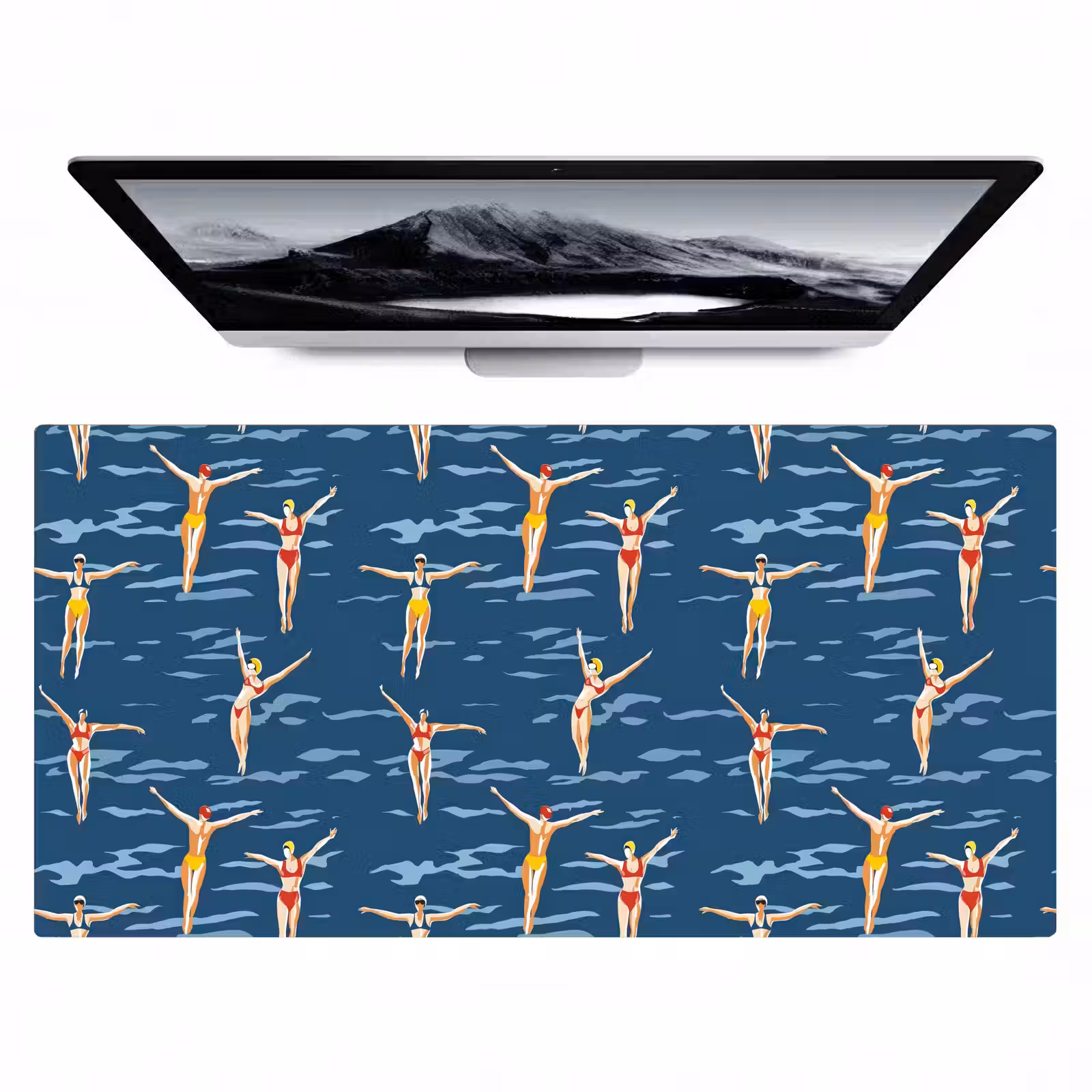 Bureau onderlegger - Zwemsters- Retro - Blauw — 1