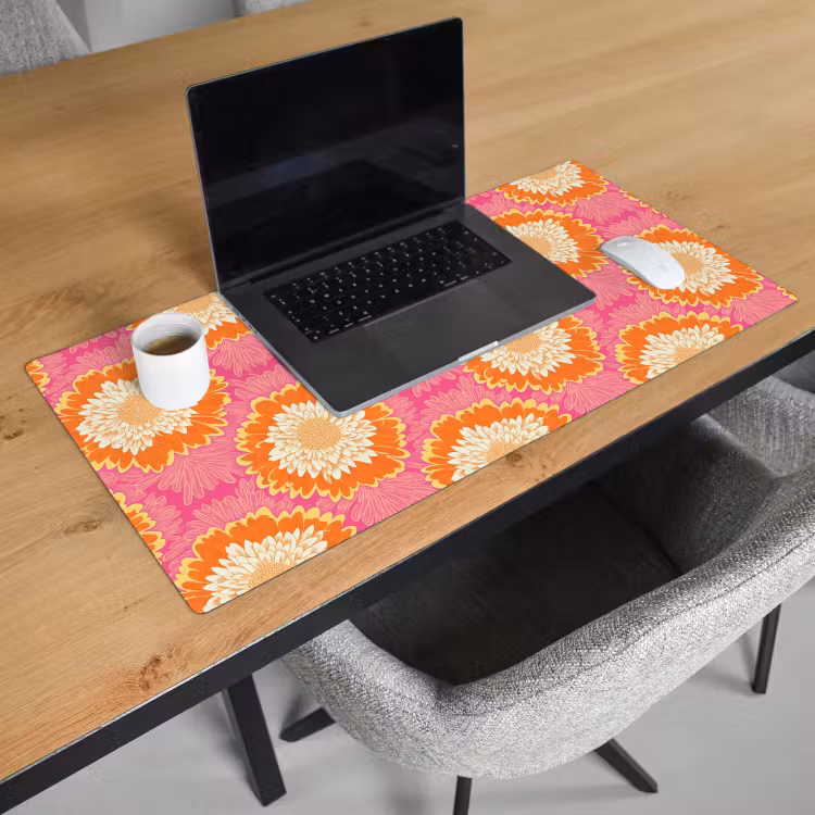 Bureau onderlegger - Retro - Bloemen - Kleurrijk — 3