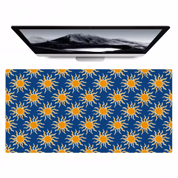 Bureau onderlegger - Zon - Patroon - Blauw — 1