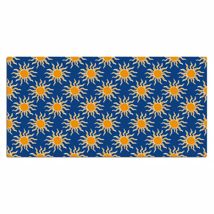 Bureau onderlegger - Zon - Patroon - Blauw — 2