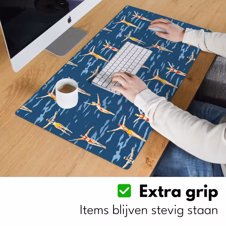 Bureau onderlegger - Zwemsters- Retro - Blauw — 6
