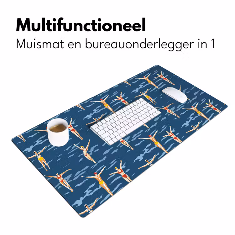 Bureau onderlegger - Zwemsters- Retro - Blauw — 7