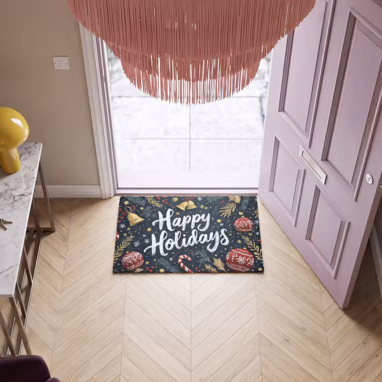 Deurmat - Feestelijk - Kerstgroet - Kleurrijk — 4