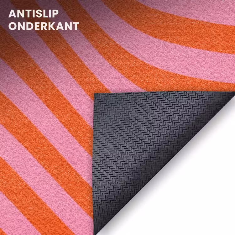 Deurmat - Golvend patroon - Rood - Roze - Lijnen — 6