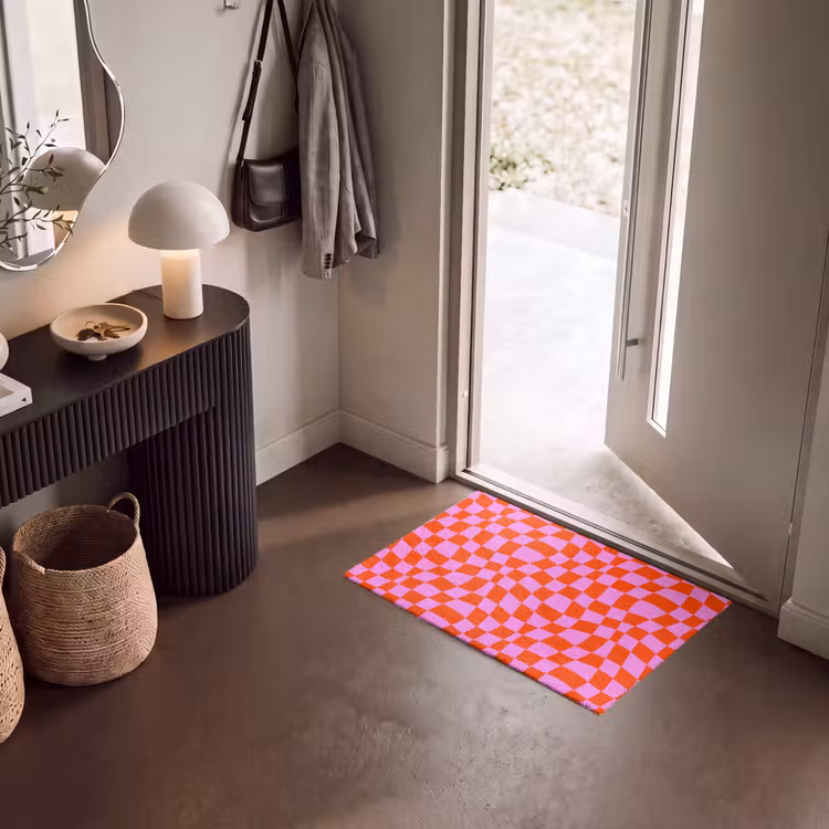 Deurmat - Blokken - Roze - Rood - Patroon — 8