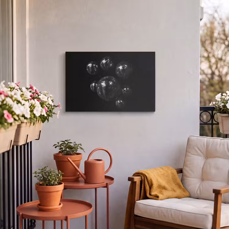 Buiten canvas - Discoballen - Minimalistisch - Zwart — 3