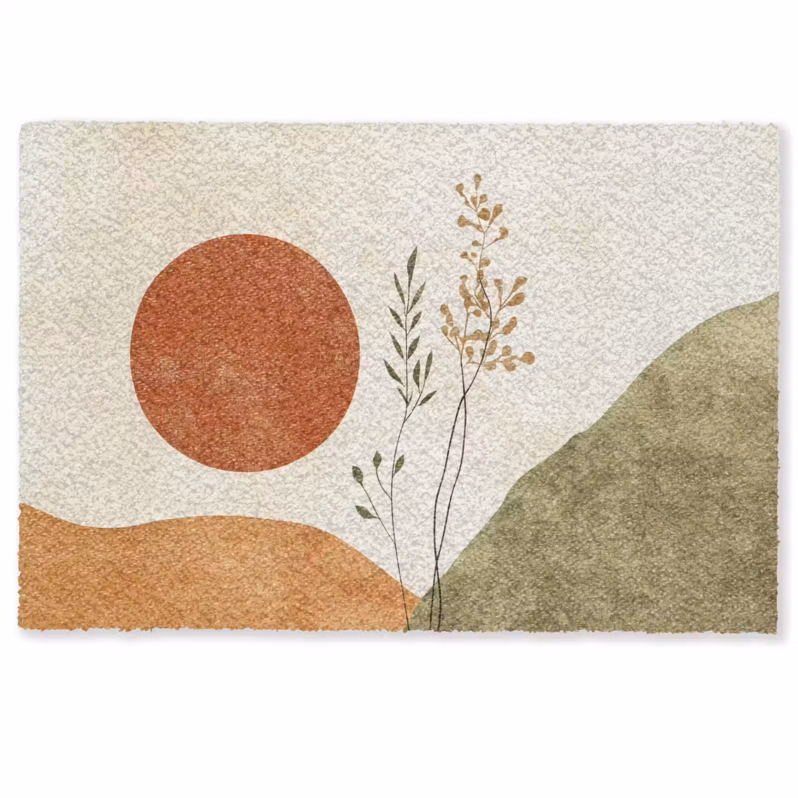 Deurmat - Zon - Abstract - Takken - Oranje — 1