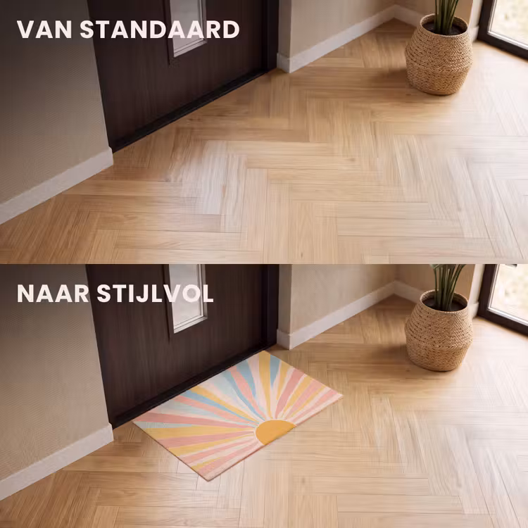 Deurmat - Illustratie - Zon - Pastelkleuren — 3