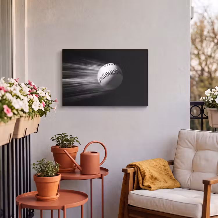 Buiten canvas - Honkbal - Wit - Vliegt — 3