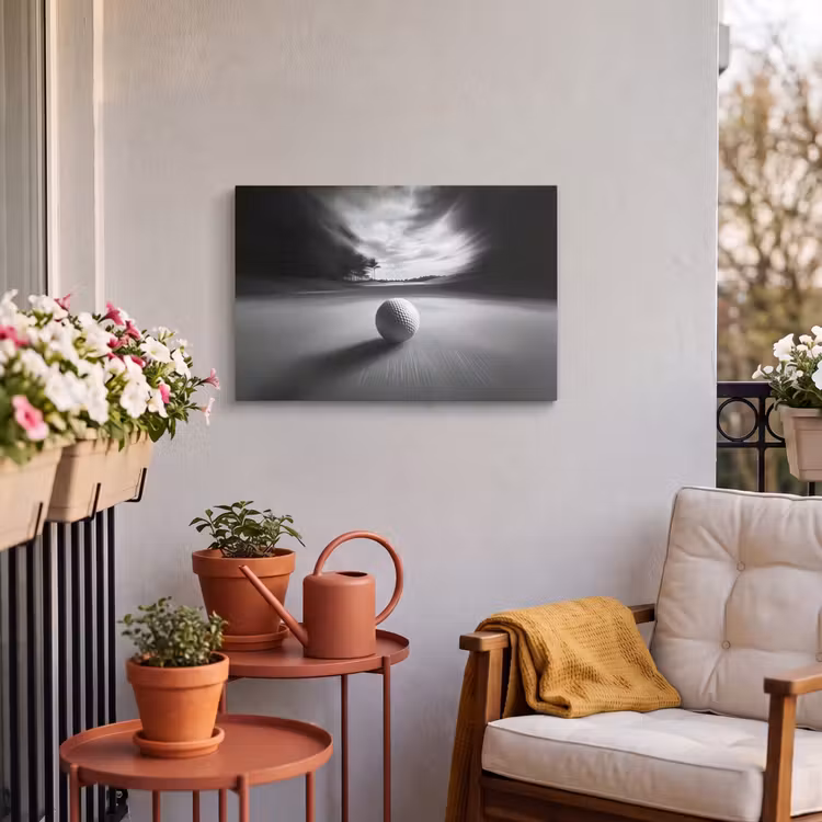 Buiten canvas - Golfbal - Wazig - Zwart — 3
