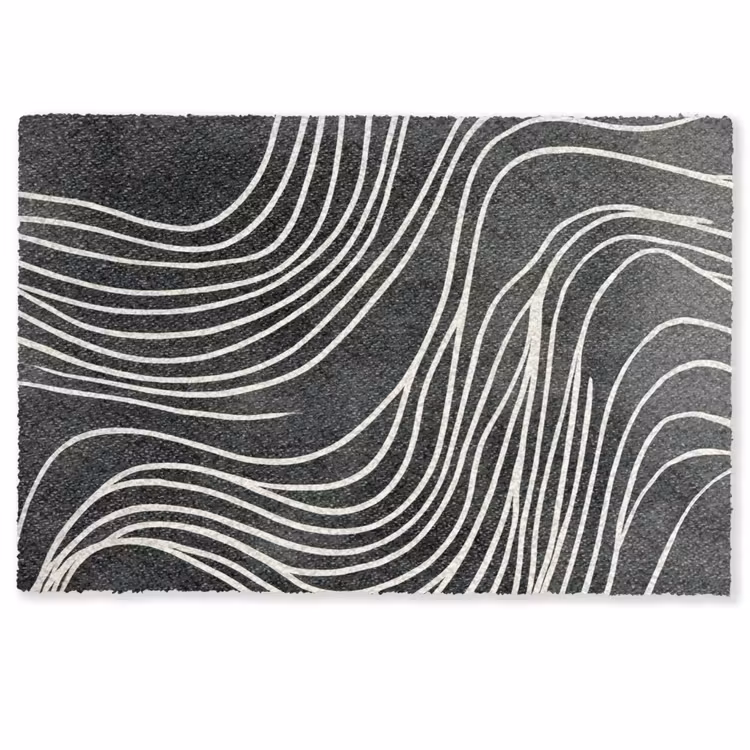 Deurmat - Lijnen - Patroon - Abstract - Wit — 1