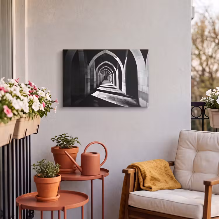 Buiten canvas - Gang - Bogen - Schaduw - Diepte — 3