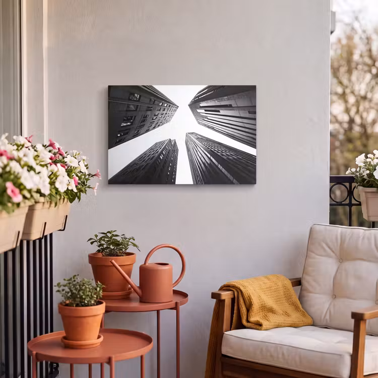 Buiten canvas - Gebouwen - Lucht - Zwart — 3