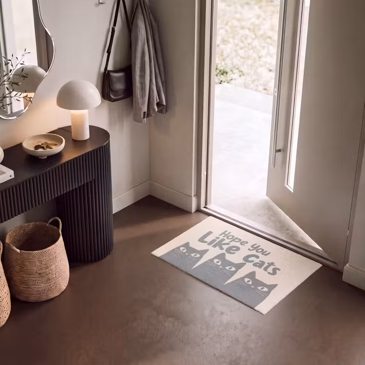 Deurmat - Katten - Quote - Grijs - Beige — 8