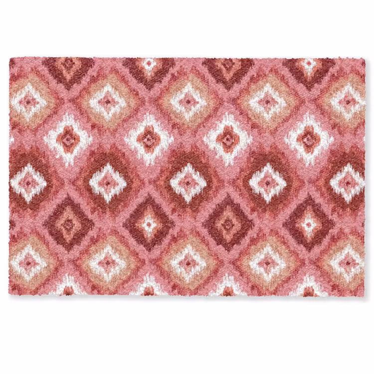 Deurmat - Roze - Penseelstreken - Abstract - Patroon — 1