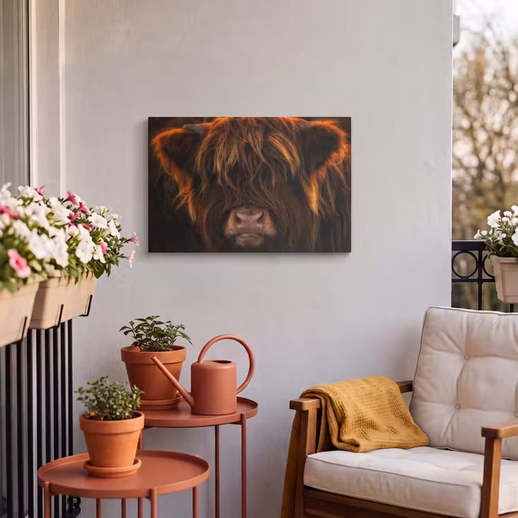 Buiten canvas - Schotse Hooglander - Koe - Portret - Dieren — 3