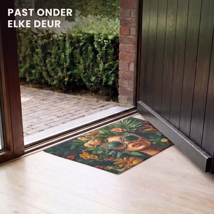Deurmat - Vrouw - Panterprint - Jungle - Natuur - Luxe — 7