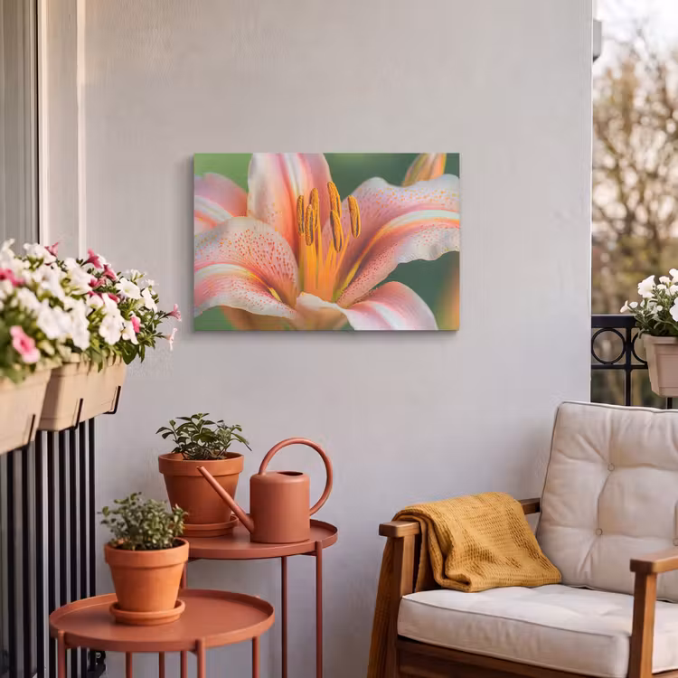 Buiten canvas - Lelie - Close up - Lichtroze — 3