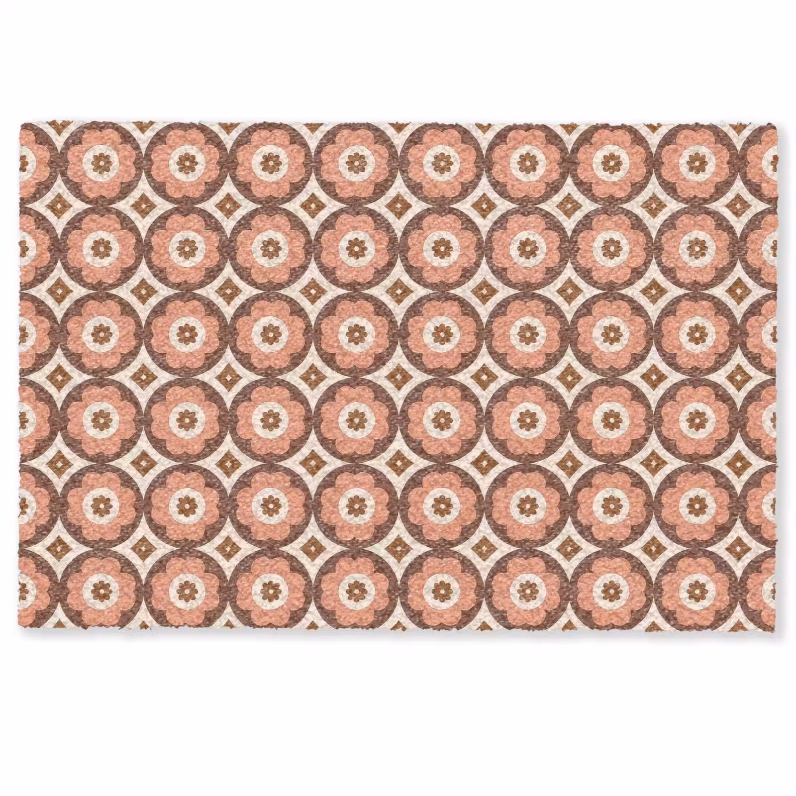 Deurmat - Bloemvormen - Patroon - Roze - Vintage — 1