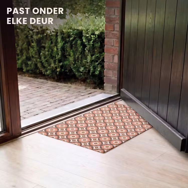 Deurmat - Bloemvormen - Patroon - Roze - Vintage — 7